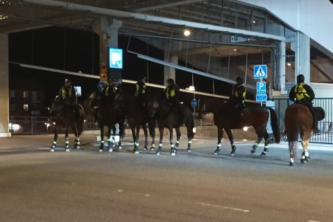 Τζουργκάρντεν - Παναθηναϊκός: Έφιππη αστυνομία έξω από την Tele2Arena