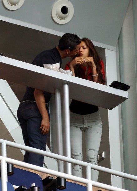 MADRID, SPAIN - APRIL 30:  Cristiano Ronaldo of Real Madrid kisses girlfriend Irina Shayk during the La Liga match between Real Madrid and Real Zaragoza at Estadio Santiago Bernabeu on April 30, 2011 in Madrid, Spain.  (Photo by Julian Finney/Getty Images)