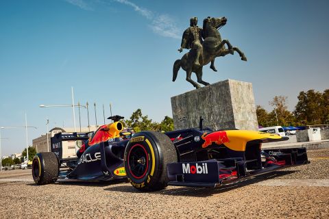 Patrick Friesacher of Austria performs before the Red Bull Show Run by Alumil in Thessaloniki, Greece on September 22, 2023. // Julian Kroehl / Red Bull Content Pool // SI202309220605 // Usage for editorial use only //