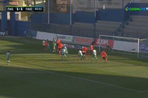 Ο Κάργας πήρε την κεφαλιά για το 2-1 στο ΠΑΣ - Παναθηναϊκός για το Κύπελλο Ελλάδας.