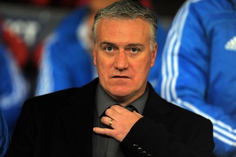 Marseille's manager Didier Deschamps arrives for their UEFA Champions League round of 16, second leg football match against Manchester United at Old Trafford in Manchester, north-west England, on March 15, 2010.  AFP PHOTO/ANDREW YATES (Photo credit should read ANDREW YATES/AFP/Getty Images)