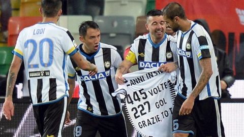 LaPresse - Valter Parisotto
15/05/2016 Udine (Italia)
Sport Calcio
Udinese - Carpi
Campionato di Calcio serie A TIM 2015 2016
Stadio  Dacia Arena
Nella foto: Di Natale Antonio esulta dopo il gol del Udinese

Photo LaPresse - Valter Parisotto
15 May 2016 Udine (Italy)
Sport Soccer 
Udinese - Carpi
Italian Football Championship League A TIM 2015 2016
 Dacia Arena
In the Photo: Di Natale Antonio of Udinese celebrates scoring.