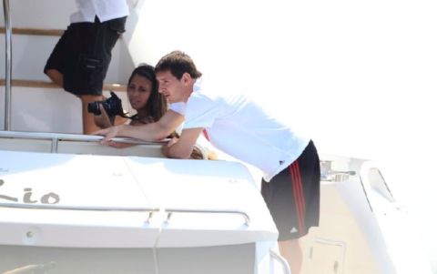 Soccer player Leo Messi enjoys a boat trip with his girlfriend Antonella Roccuzzo and friend Dani Alves in Ibiza, Spain.
<P>
Pictured: Antonella Rocuzzo and Leo Messi
<P>
<B>Ref: SPL304077  050811  </B><BR/>
Picture by: G Tres / Splash News<BR/>
</P><P>
<B>Splash News and Pictures</B><BR/>
Los Angeles:	310-821-2666<BR/>
New York:	212-619-2666<BR/>
London:	870-934-2666<BR/>
photodesk@splashnews.com<BR/>
</P>