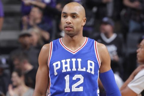 SACRAMENTO, CA - DECEMBER 26: Gerald Henderson #12 of the Philadelphia 76ers looks on during the game against the Sacramento Kings on December 26, 2016 at Golden 1 Center in Sacramento, California. NOTE TO USER: User expressly acknowledges and agrees that, by downloading and or using this photograph, User is consenting to the terms and conditions of the Getty Images Agreement. Mandatory Copyright Notice: Copyright 2016 NBAE (Photo by Rocky Widner/NBAE via Getty Images)