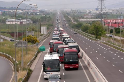 Στις Αφίδνες τα πούλμαν του ΠΑΟΚ