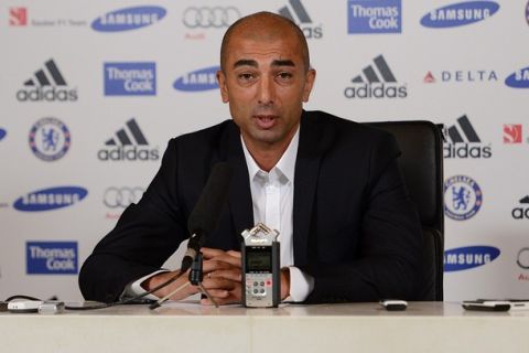 Chelsea FC manager Roberto Di Matteo during a press conference at Cobham training ground. (Darren Walsh/Chelsea FC via AP Images) THIS CONTENT IS PART OF A PREMIUM CONTRIBUTOR COLLECTION AND CARRIES MINIMUM USAGE FEES, CONTACT YOUR LOCAL SALES REPRESENTATIVE FOR PRICING. 