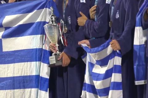 Ευρωπαϊκό πόλο Κ17: Η απονομή του χρυσού μεταλλίου στην Εθνική Ελλάδας