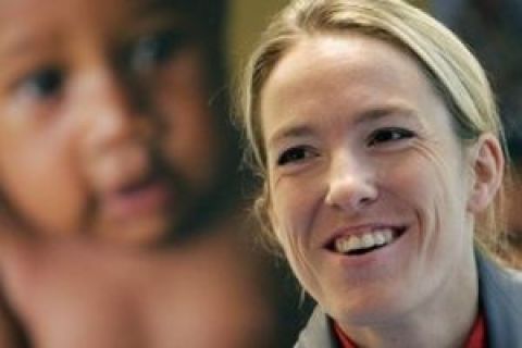 FILE - In this Thursday Sept. 10, 2009 file photo Belgium's former number one tennis champion and UNICEF Ambassador Justine Henin speaks during a media conference regarding childhood vaccinations in developing countries at UNICEF headquarters in Brussels. Former top-ranked player Justine Henin will announce her comeback to competitive tennis on Tuesday Sept. 22 according to two top Belgian newspapers.  (AP Photo/Virginia Mayo, File)