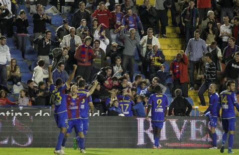 LEVANTE - REAL SOCIEDAD, PARTIDO DE LIGA DISPUTADO ESTA NOCHE EN EL ESTADIO CIUDAD DE VALENCIA. GOL DE RUBEN