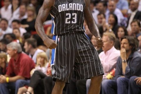 MIAMI, FL - MARCH 03:  Jason Richardson #23 of the Orlando Magic reacts after a 3 pointer during a game against the Miami Heat at American Airlines Arena on March 3, 2011 in Miami, Florida. NOTE TO USER: User expressly acknowledges and agrees that, by downloading and/or using this Photograph, User is consenting to the terms and conditions of the Getty Images License Agreement.  (Photo by Mike Ehrmann/Getty Images)