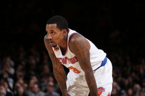 NEW YORK, NY - DECEMBER 4:  Brandon Jennings #3 of the New York Knicks looks on during a game against the Sacramento Kings on December 4, 2016 at Madison Square Garden in New York City, New York. NOTE TO USER: User expressly acknowledges and agrees that, by downloading and/or using this photograph, user is consenting to the terms and conditions of the Getty Images License Agreement. Mandatory Copyright Notice: Copyright 2016 NBAE (Photo by Nathaniel S. Butler/NBAE via Getty Images)