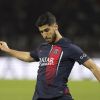 PSG's Marco Asensio kicks the ball during the French League One soccer match between Paris Saint-Germain and Clermont-Ferrand at the Parc des Princes stadium in Paris, Saturday, April 6, 2024. (AP Photo/Lewis Joly)