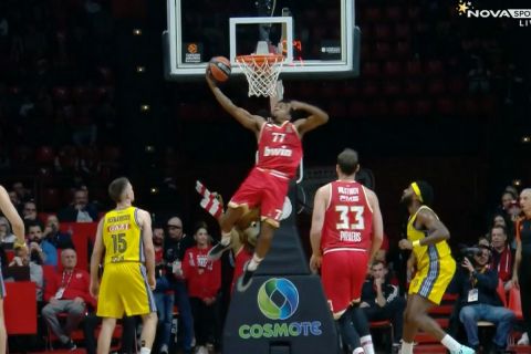 EuroLeague: Το κάρφωμα του ΜακΚίσικ μετά από ασίστ του Βιλντόσα στο No.8 του Top-10 της 17ης αγωνιστικής 