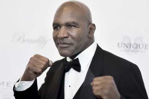 Evander Holyfield attends the 2019 American Icon Awards at the Beverly Wilshire Hotel on Sunday May 19, 2019, in Beverly Hills, Calif. (Photo by Richard Shotwell/Invision/AP)