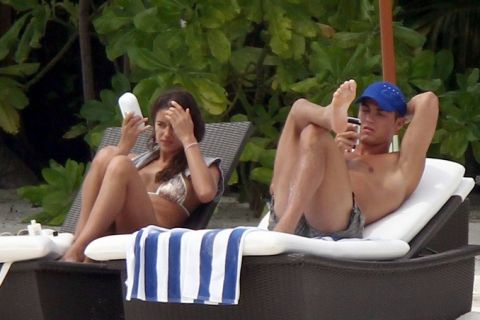 Cristiano Ronaldo on holiday with his girlfriend in the Maldives.
<P>
Pictured: Cristiano Ronaldo and his girlfriend
<P>
<B>Ref: SPL237373  030111  </B><BR/>
Picture by: Splash News<BR/>
</P><P>
<B>Splash News and Pictures</B><BR/>
Los Angeles:	310-821-2666<BR/>
New York:	212-619-2666<BR/>
London:	870-934-2666<BR/>
photodesk@splashnews.com<BR/>
</P>