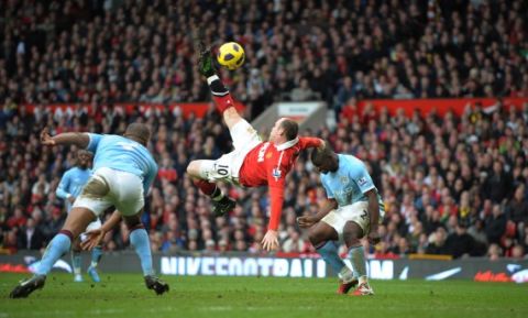 Wayne Rooney Scores 2nd goal
Manchester United 2010/11
Vincent Kompany and Micah Richards Manchester City
Manchester United V Manchester City (2-1) 12/02/11 
The Premier League
Photo: Robin Parker Fotosports International
