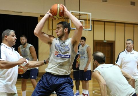 Εικόνες από την προπόνηση των διεθνών...