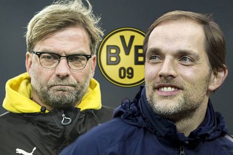 BVB Trainer Jürgen Klopp (li.) und Thomas Tuchel.FOTOMONTAGE.

Borussia team manager Jürgen Klopp left and Thomas Tuchel Photo montage