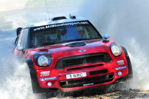 Spanish driver Dani Sordo and co-pilot Carlos Del Barrio steer their Mini John Cooper during the opening four special stages of the WRC rally of Italy 2011 on May 6, 2011 near Simala, on the Italian island of Sardinia. Championship leader and seven-time champion French Sebastien Loeb won the third and fourth special stages of the opening session after Citroen's Petter Solberg and Ford's Hirvonen had shared the opening two.  AFP PHOTO / GIUSEPPE CACACE (Photo credit should read GIUSEPPE CACACE/AFP/Getty Images)