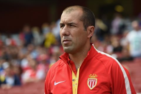 LONDON, ENGLAND - AUGUST 02:  Monaco manager Leonardo Jardim looks on during the Emirates Cup match between Valencia and AS Monaco at the Emirates Stadium on August 2, 2014 in London, England.  (Photo by Michael Regan/Getty Images)