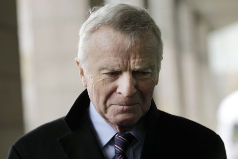 FILE - In this file photo dated Monday, Dec. 5, 2011, former Formula One chief Max Mosley arrives at a Select Committee hearing on privacy and injunctions, in London.  Former Formula One boss and privacy campaigner Max Mosley has died on Sunday May 23, aged 81, it is announced Monday May 24, 2021. (AP Photo/Sang Tan, FILE)