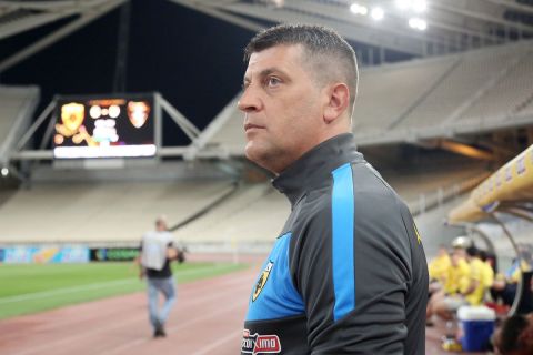 Ο Βλάνταν Μιλόγεβιτς κατά τη διάρκεια του αγώνα πρωταθλήματος της ΑΕΚ με τον Ιωνικό | 12 Σεπτεμβρίου 2021