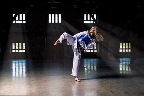 Fenia Tzeli / Taekwondo. Photoshoot with olympians photos Angelos Zymaras