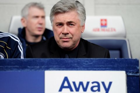 WEST BROMWICH, ENGLAND - APRIL 16:   Chelsea Manager Carlo Ancelotti looks on prior to the Barclays Premier League match between West Bromich Albion and Chelsea at The Hawthorns on April 16, 2011 in West Bromwich, England. (Photo by Shaun Botterill/Getty Images)