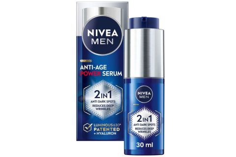 NIVEA MEN LUMINOUS 2σε1 Power Serum: Κατά των κυλίδων και των ρυτίδων σε μόλις 2 εβδομάδες