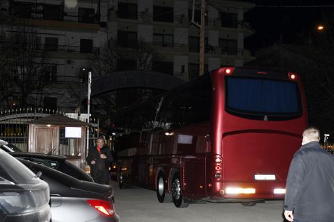 Η άφιξη της αποστολής του Ολυμπιακού στα Ιωάννινα