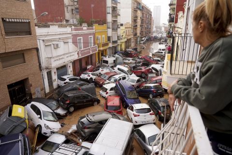 Σκηνή από τις πλημμύρες στην Ισπανία