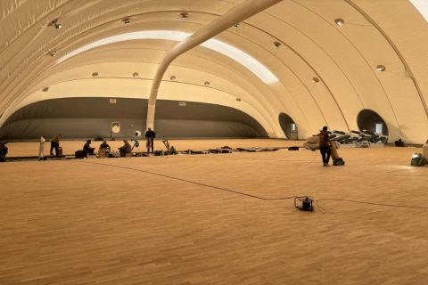 Το SPORT24 στο εντυπωσιακό Air Dome που θα στεγάζει τις μπασκετικές ελπίδες της ΑΕΚ