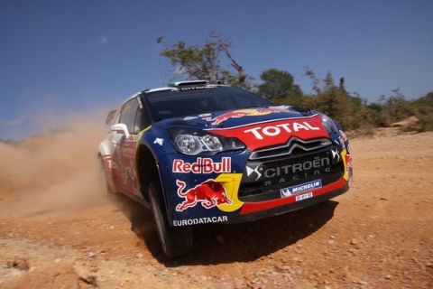 LISBON, PORTUGAL - MARCH 23:  Sebastien Ogier of France and Julien Ingrassia of France compete in their Citroen Total World Rally Team Citroen DS3 WRC during the Shakedown of the WRC Rally Portugal on March 23, 2011 in Lisbon, Portugal.  (Photo by Massimo Bettiol/Getty Images)