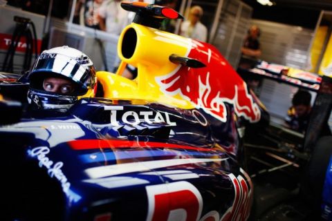 MONTREAL, CANADA - JUNE 10:  Sebastian Vettel of Germany and Red Bull Racing prepares to drive during practice for the Canadian Formula One Grand Prix at the Circuit Gilles Villeneuve on June 10, 2011 in Montreal, Canada.  (Photo by Mark Thompson/Getty Images)