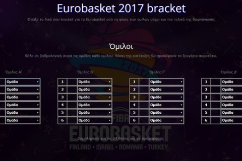 Φτιάξε το bracket του Eurobasket 2017