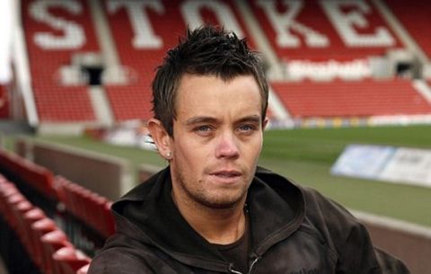 Lee Hendrie pictured at the Britannia Stadium, Stoke-on-Trent, home of Stoke City, where Hendrie was on loan from Aston Villa, the club where the midfielder had been throughout his career.
