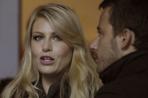 Daughter of Italian Prime Minister Silvio Berlusconi, Barbara takes place before the Italian Serie A match AC Milan vs Palermo, on November 10, 2010 in San Siro stadium in Milan. AFP PHOTO / OLIVIER MORIN