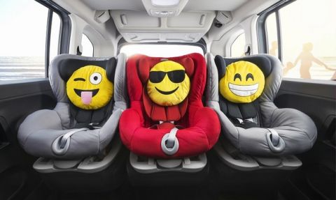 Fit for fun: Unusually for a car in this class, the new Opel Combo Life can accommodate three children in their safety seats in the second row.