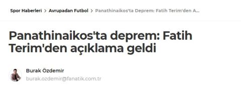 Τα τουρκικά ΜΜΕ για το διαζύγιο με τον Φατίχ Τερίμ: "Σεισμός στον Παναθηναϊκό"