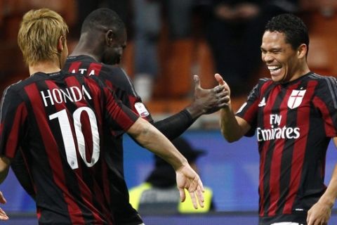 Foto LaPresse - Spada
13 gennaio 2016 Milano  ( Italia)
Sport Calcio
Milan - Carpi 
Coppa Italia  TIM Cup 2015 2016 - Quarti di finale  " Stadio San Siro "
Nella foto:  esultanza dopo il gol bacca gol 1-0

Photo LaPresse - Spada
13 01 2016 Milan ( Italy)
Sport Soccer
Milan - Carpi 
Italian Cup - TIM Cup 2015 2016 - Quarter Finals  - " San Siro  Stadium "
In the pic:  celebrates after scoring bacca  1-0
