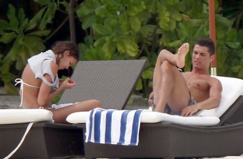 Cristiano Ronaldo on holiday with his girlfriend in the Maldives.
<P>
Pictured: Cristiano Ronaldo and his girlfriend
<P>
<B>Ref: SPL237373  030111  </B><BR/>
Picture by: Splash News<BR/>
</P><P>
<B>Splash News and Pictures</B><BR/>
Los Angeles:	310-821-2666<BR/>
New York:	212-619-2666<BR/>
London:	870-934-2666<BR/>
photodesk@splashnews.com<BR/>
</P>