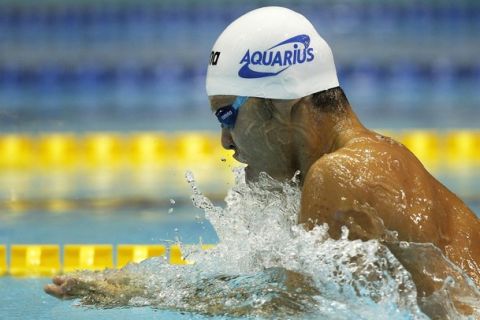 TOKYO, JAPAN - APRIL 03:  Kosuke Kitajima competes in the Men's 100m Breaststroke final during day two of the Japan Swim 2012 at Tokyo Tatsumi International Swimming Pool on April 3, 2012 in Tokyo, Japan.  (Photo by Kiyoshi Ota/Getty Images)