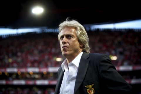 Benfica's coach Jorge Jesus is pictured moments before his team's UEFA Europa League football match against SP Braga at Luz Stadium in Lisbon, on April 28, 2011. AFP PHOTO/ PATRICIA DE MELO MOREIRA (Photo credit should read PATRICIA DE MELO MOREIRA/AFP/Getty Images)