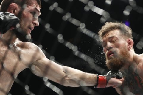 Ο Khabib στον αγώνα με τον McGregor