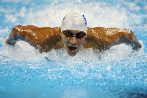 SHANGHAI, CHINA - JULY 26: Stefanos Dimitriadis of Greece competes in the Men's 200m Butterfly Semi Final during Day Eleven of the 14th FINA World Championships at the Oriental Sports Center on July 26, 2011 in Shanghai, China.  (Photo by Clive Rose/Getty Images)