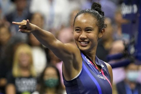 Η Λέιλα Φερνάντεζ στον ημιτελικό του US Open 