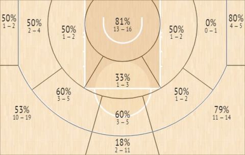 Το Shot Chart του Πόρτερ των Νάγκετς