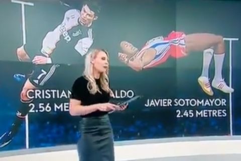 Φιάσκο: Το Sky Sports έβγαλε μεγαλύτερο το άλμα του Ρονάλντο απ'αυτό του Σοτομαγιόρ