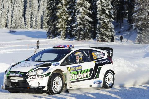 Hagfors 20110211 Swedish Rally SS 5 Vargåsen Ransbysätter Matthew Wilson och Scott Martin..(foto Simone Syversson Pic Agency.com)