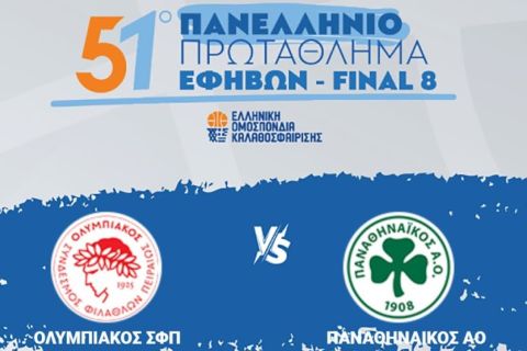 LIVE Streaming ο αγώνας ανάμεσα στον Ολυμπιακό και τον Παναθηναϊκό για το Πανελλήνιο Εφήβων